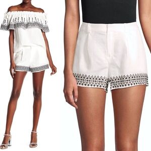 Parker Embroidered Linen Shorts